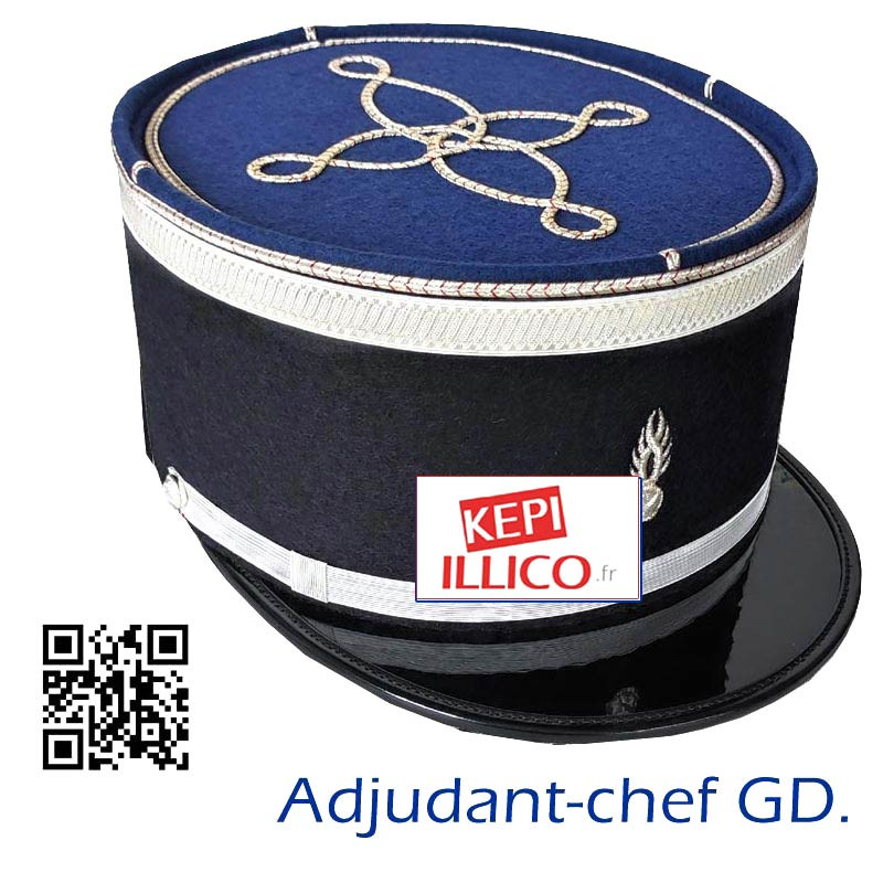 Képi ADJUDANT-CHEF Gendarmerie Départementale - EXPEDITION DE SUITE  zoom