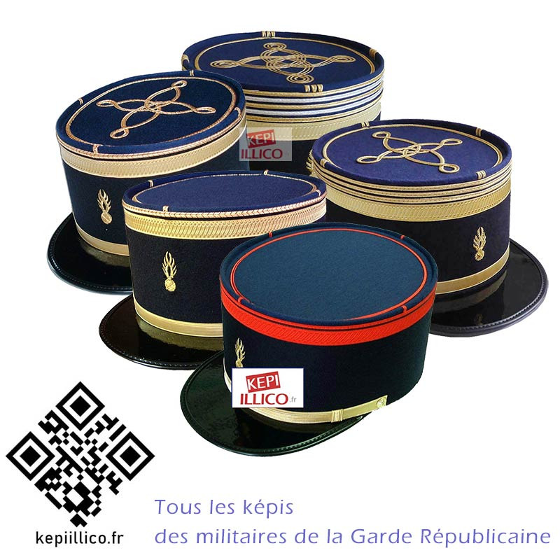 Tous les Képis Garde Républicain - grade au choix Carrière à Colonel kepiillico.fr