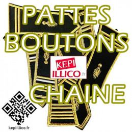 SPENCER GENDARMERIE Pattes d'épaules chainettes boutons