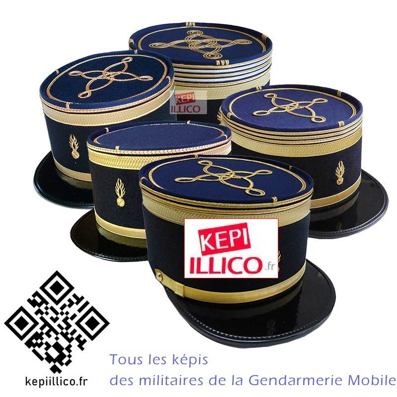 Tous les Képis Gendarmerie Mobile - grade au choix Carrière à Colonel