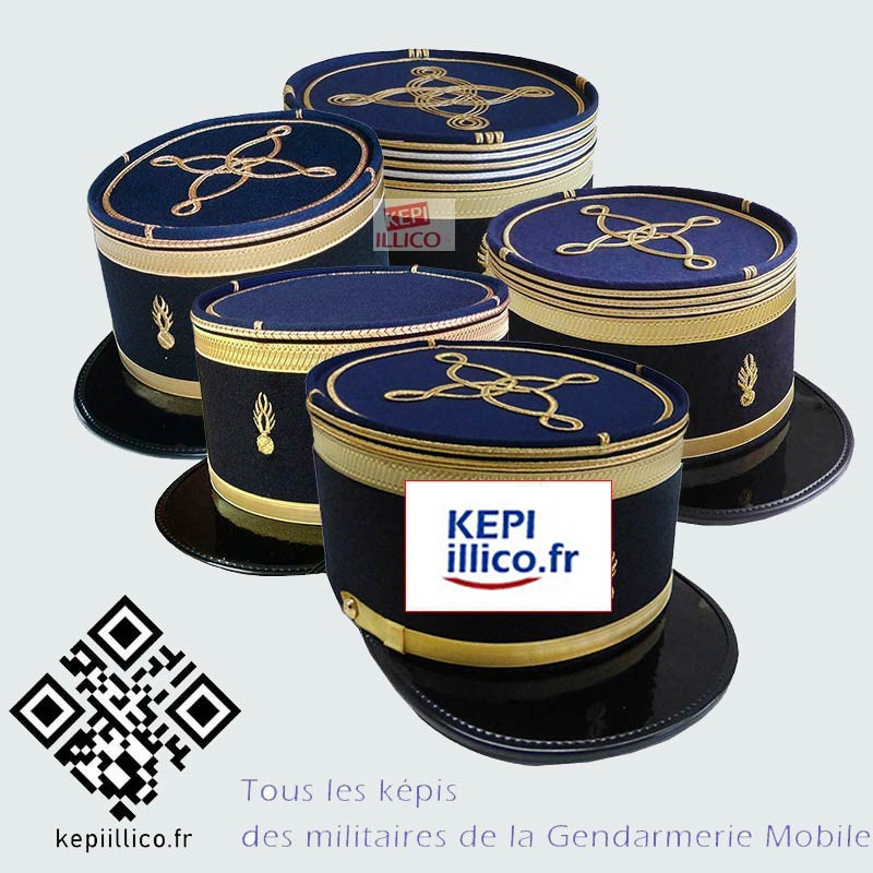 Tous les Képis Gendarmerie Mobile - grade au choix Carrière à Colonel