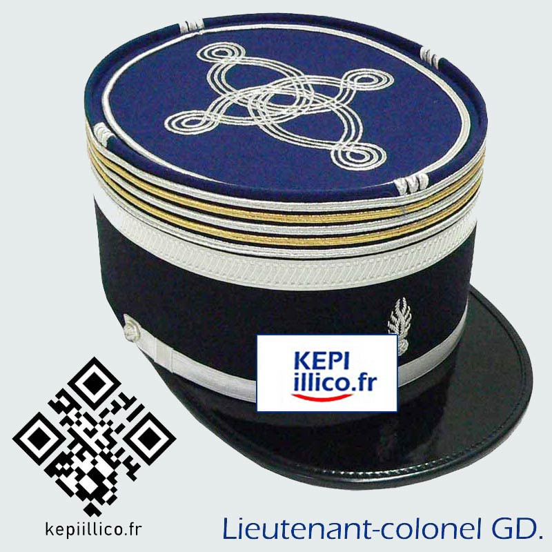 Képi Lieutenant-Colonel Gendarmerie Départementale zoom
