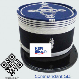 Képi Commandant Chef d'escadron Gendarmerie Départementale zoom