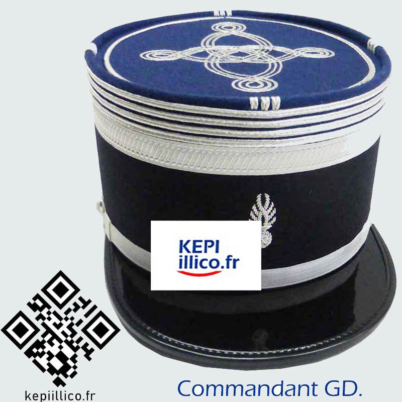 Képi Commandant Chef d'escadron Gendarmerie Départementale zoom