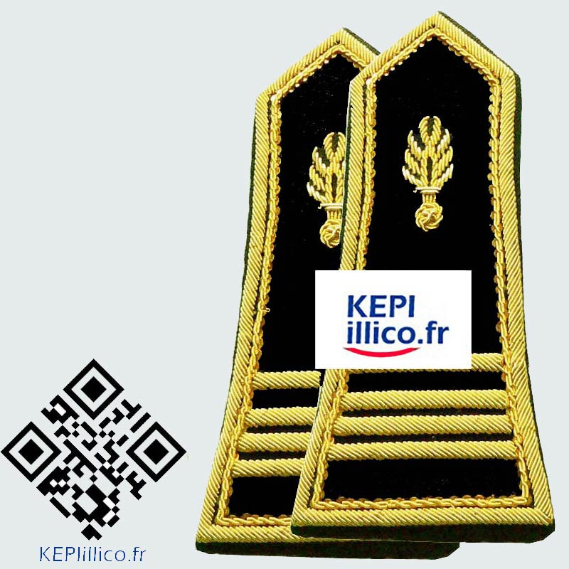 Paire de pattes épaules Commandant Chef d'escadron pour spencer Gendarmerie