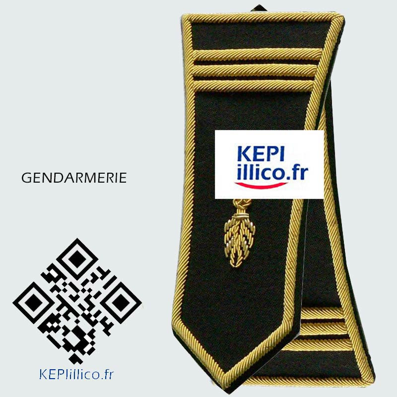 Paire de pattes épaules Capitaine pour spencer Gendarmerie
