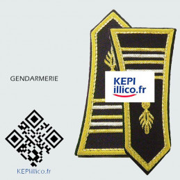 Paire de pattes épaules Lieutenant-Colonel pour spencer Gendarmerie