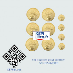 Set de boutons pour spencer Gendarmerie