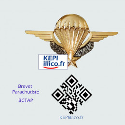 Brevet Cadre parachutiste Militaire troupes aéroportées BCTAP couleur or