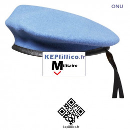 Béret Militaire BLEU CIEL ONU forme commando de l'Armée Française