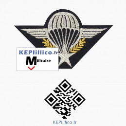Brevet parachutiste brodé avec étoile tissu - à coudre sur le vêtement