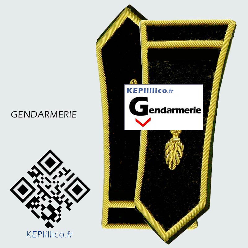 Paire de pattes épaules Sous-Lieutenant pour spencer Gendarmerie
