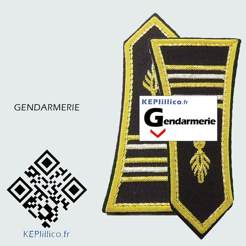 Paire de pattes épaules Lieutenant-Colonel pour spencer Gendarmerie