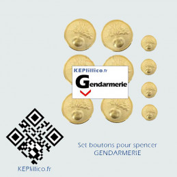 Set de boutons pour spencer Gendarmerie