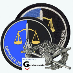 Set OPJ Ecussons et Brevet Gendarmerie - 1 brodé 1 pvc 1 brevet