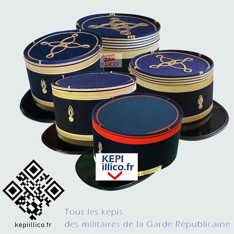 Tous les Képis Garde Républicain - grade au choix Carrière à Colonel