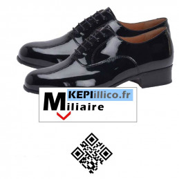 Chaussures Vernies noires de Soirée RICHELIEU pour Militaire - se portent avec le spencer
