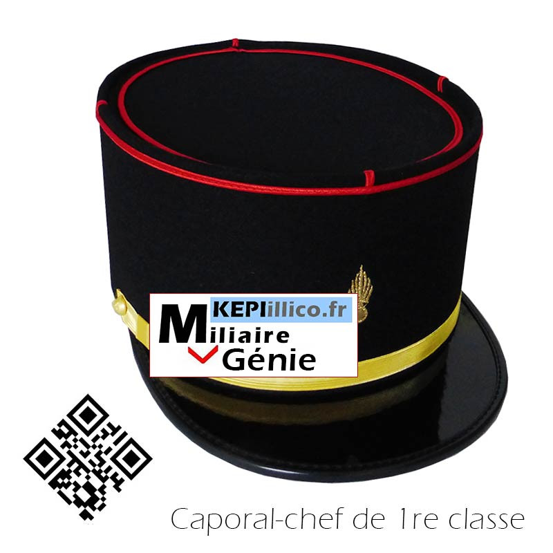 Képi CAPORAL-CHEF DE 1RE CLASSE militaire du GENIE