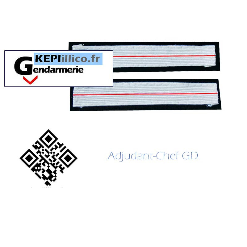 Galons de Manches ADJUDANT-CHEF Gendarmerie Départementale