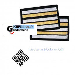 Galons de Manches LIEUTENANT-COLONEL Gendarmerie Départementale
