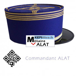 Képi COMMANDANT militaire ALAT vue de profile