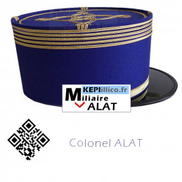 Képi COLONEL militaire ALAT vue de profil