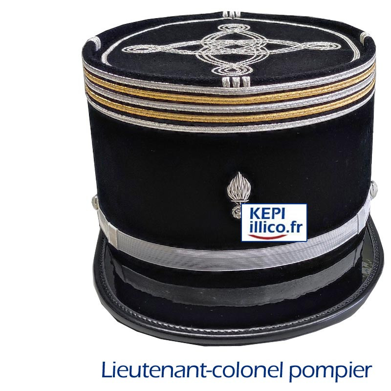 KEPI LIEUTENANT-COLONEL SAPEURS-POMPIERS vue deux