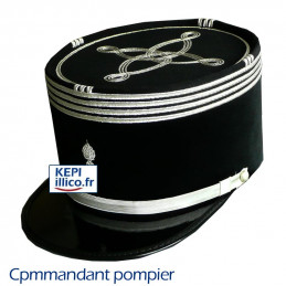 KEPI COMMANDANT SAPEURS-POMPIERS vue deux