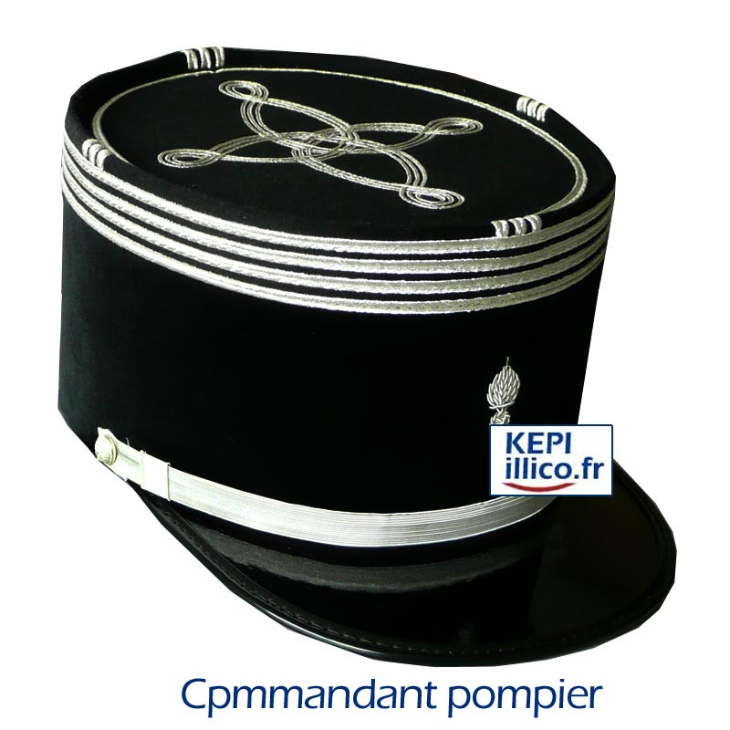KEPI COMMANDANT SAPEURS-POMPIERS vue trois