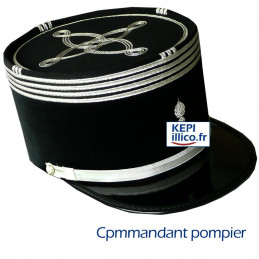 KEPI COMMANDANT SAPEURS-POMPIERS vue quatre