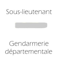 Gendarmerie accessoires d'uniforme grade Sous-Lieutenant