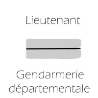 Gendarmerie accessoires d'uniforme grade Lieutenant