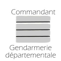 Gendarmerie accessoires d'uniforme grade Commandant