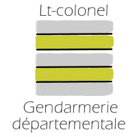 Gendarmerie accessoires d'uniforme grade Lieutenant-Colonel