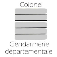 Gendarmerie accessoires d'uniforme grade Colonel